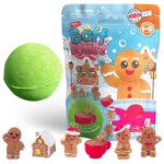 Christmas Surprise Bath Bomb Gingerbread, 1 of 6 Gingerbread Toys to Collect, One Per Large Baff Bomb