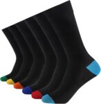Cirorld 6/10 Pairs Mens Black Socks, Breathable Causal Cotton Socks Men