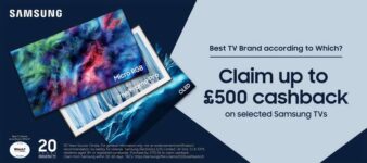 Claim up to £500 cashback on selected Samsung TVs and Soundbars – e.g. 48 S90H Tandem OLED £879.10 after discount in John Lewis – instore