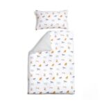Clair De Lune Jungle Dream Reversible Duvet Cover 120×150 White/Grey