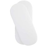 Clair de Lune 2 Pack Jersey Cotton Moses Basket Sheets 74 x 30cm (White)
