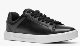 Clarks Romsey Lace Leather Shoes Black/White