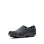Clarks Womens Ashland Lane Slip-on Loafer, Black Leather, 8.5