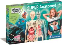 Clementoni- Super Anatomy Augmented Reality Science Kit: Build a Skeleton Model & Explore the Human Body in 3D (8 Years)