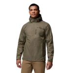 Columbia Mens Pouring Adventure III Jacket Waterproof Stone Green (S)