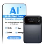 Comu Action Pro AI Voice Recorder, Automatic AI Docs, 70H Battery Life – Sold by Comulytic Official FBA