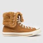 Converse All Star Fold Over XHi in Tan, Sizes 3 – 8