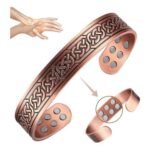 Copper Bracelet for Men Magnetic Bangle 18pcs 3800 Gauss Magnets
