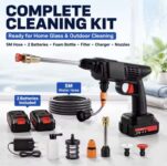 Cordless High Pressure Car Washer, Portable Handheld Jet Water Plus 2 Batteries (W/Code) ShiErrui Store