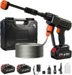 Cordless Pressure Washer, 62 Bar, 2 x 4.0Ah Portable Power Washer