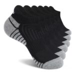 Coskefy Running Socks Thick Cushion Ankle Anti-Blister Cotton