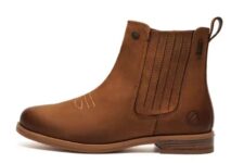Cotswold Didbrook Womens Waterproof Leather Ankle Boots in Tan with zip fastening – with code Free delivery
