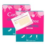 Cotton Feel Fresh 2-Pack Pantyliners, 112 Pcs, Scented, Breathable