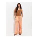 Cotton Striped Wide Leg Trousers – Pink