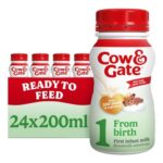 Cow and Gate 1 First Infant Milk Ready-to-Use Formula 4x200ml