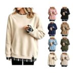 Cowl Neck Tops for Women Oversized Sweatshirts and Khaki Jackets