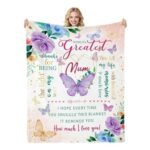 Cozy Floral Flannel Blanket 50×60 Gift for Mom