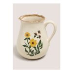 Cream Autumn Floral Jug Vase