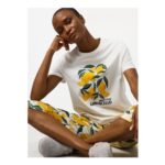 Cream Lemon Print Cropped Pyjamas