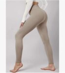 Creamlush High Waisted Leggings for Women, Buttery-Soft Comfort, Flexible Stretch, Gentle Tummy Support, Khaki L-XL – Sold by UV Frank / FBA