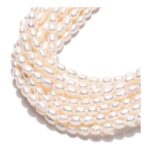 Creamy White Rice Pearl Beads, 73pcs, Freshwater