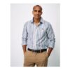 Crew Clothing Oxford Boathouse Striped Classic Fit Shirt in Blue and White