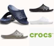 Crocs Mens Saturday Slide in Olive / Navy / White / Black – discount at checkout free delivery (stacks with BLC or DFC carers codes)