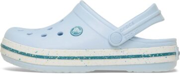 Crocs Unisex Kids Clog,Crocband Speckled Band Clog T,Blue Frost,4 UK Child