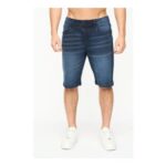Crosshatch Mens Kamaline Stretch Denim Shorts in Straight Fit