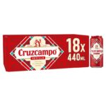 Cruzcampo Sevilla Lager Beer 18 x 440ml Cans (Clubcard Price)