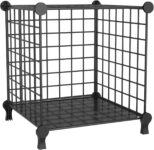 Cube Storage Unit, Metal Shelving Unit with DIY Bookshelf, Black