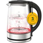 Cuisinart 1.5L 3KW Rapid Boil Illuminating BPA free Glass Kettle