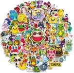 Cute Stickers for Water Bottles, 100PCS Waterproof Vinyl Stickers, Cute Animal Design for Classroom, Teacher Prizes, Laptop, Notebook, Phone Case