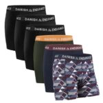 DANISH ENDURANCE Mens Classic Trunks 6-Pack Underwear (Multicolour) large