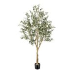 DEAL STACK – FEELEAD 7ft Faux Olive Tree, Silk Potted, Realistic