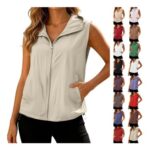 DEAL STACK – Lightweight Womens Gilet UPF 50 Sleeveless Khaki L