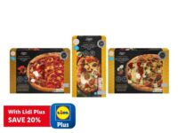DELUXE Sourdough Salami & Hot Honey Pizza – Cherry (or Semi dried) Tomato Mozzarella & Pesto Pizza – Lidl Plus Price
