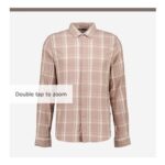 DKNY Beige & Cream Plaid Shirt