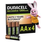 DURACELL AA Rechargeable Batteries (4 Pack) 1.2V, 1300 mAh NiMH – £7.57 S&S