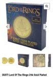 DUST Lord Of The Rings 24k Gold Plated Medallion – Limited to 2001 Worldwide (Elven) – Zavvi Exclusive