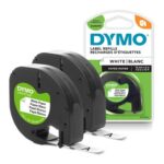 DYMO LetraTag Paper Labels, 12 Mm X 4 M, 2-Pack