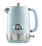 Daewoo Denver 1.5L Rapid Boil Kettle Sky Blue, 3000W Fast Boil, Temperature Gauge, 360 Base