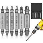 Damaged Screw Extractor Tools Sets, Stripped Screws Nuts & Bolts Drill Bit Tools for Easy Removal (Sliver) Haul