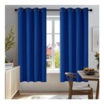 Deconovo Blue Blackout Curtains Eyelet Thermal