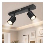 Dehobo 2-Way Ceiling GU10 Spotlights Black 350 Rotatable