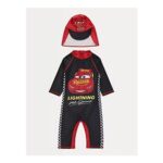Disney Cars Lightning McQueen Swimsuit with Hat ( Age 3-4 / 4-5 Years)
