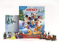 Disney Mickeys Christmas My Busy Books – Storybook, 10 figurines, playmat, cover may vary