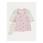 Disney Minnie Mouse Pinafore Bodysuit and Tights Outfit