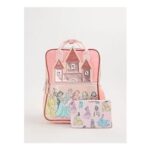 Disney Princess Pink Castle Backpack with Pencil Case