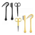Dog Flea Comb and 6-Piece Grooming Set: Eye Comb, Scissors